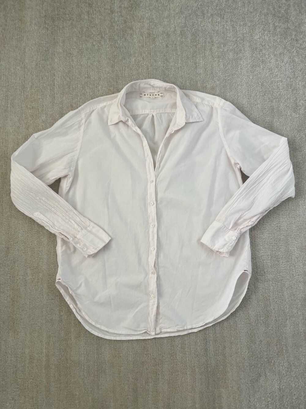 XiRENA Pink Cotton Long Sleeve Button Up Shirt Top XS